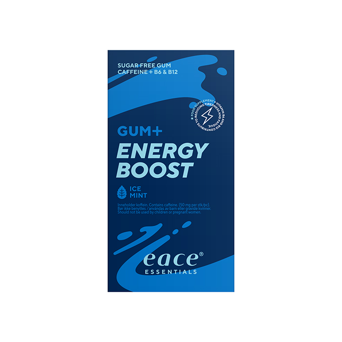 Tyggegummi Gum + Energy Boost, 10 stk. Eace