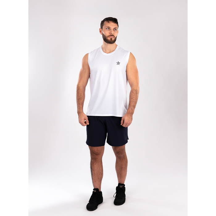 Mesh-topp Hvit