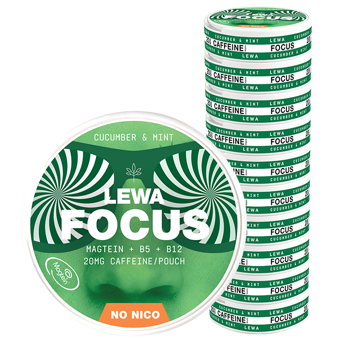 Functional NoNico Focus Nikotinfrie Poser Agurk/Mynte 10 pakker FOCUS Cucumber/Mint