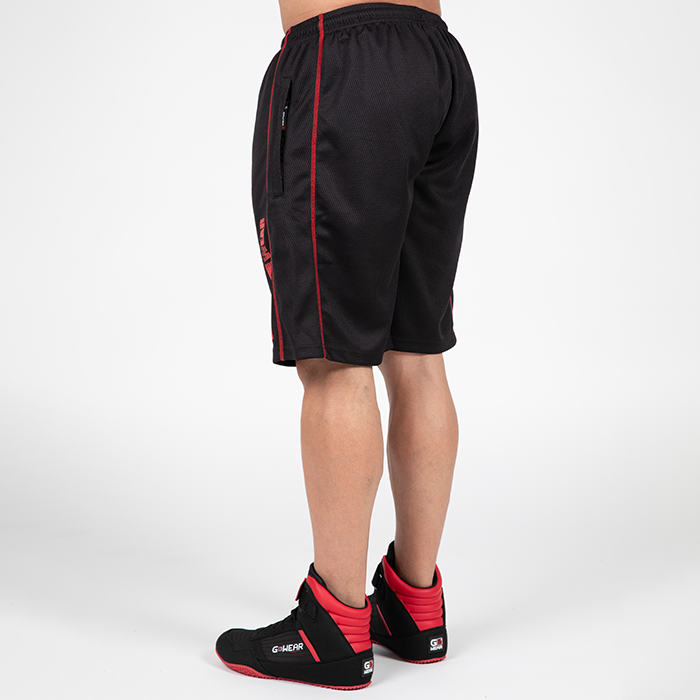 Wallace Mesh Shorts, Black/Red