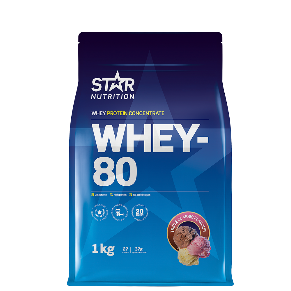 Whey-80 Myseprotein 1 kg Triple Classic Ice Cream Limited Edition