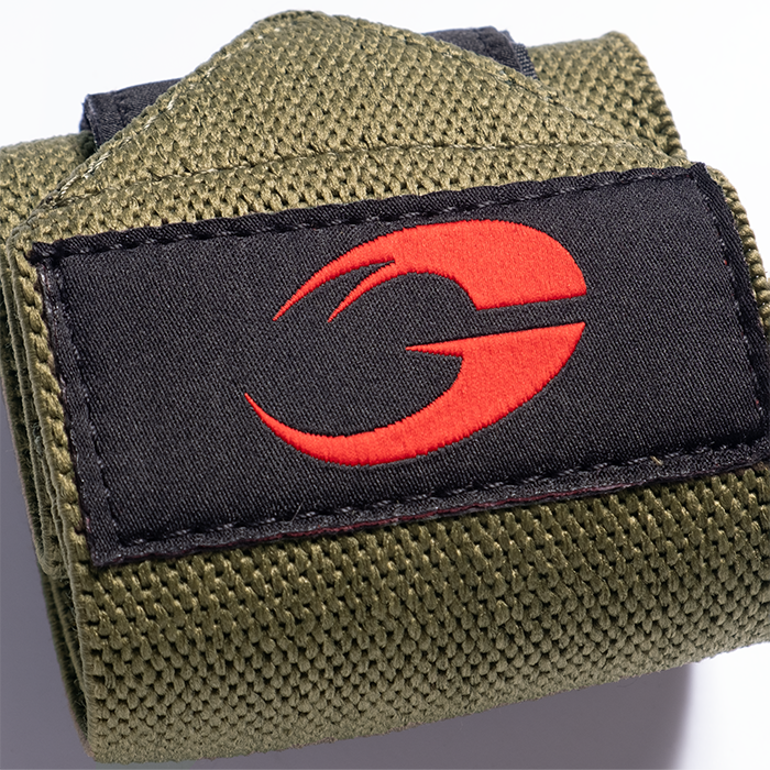 Hardcore Wrist Wraps 18 inch, Green/Red
