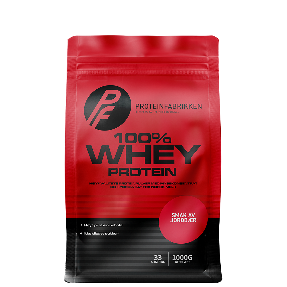 100% Whey 1 kg jordgubb